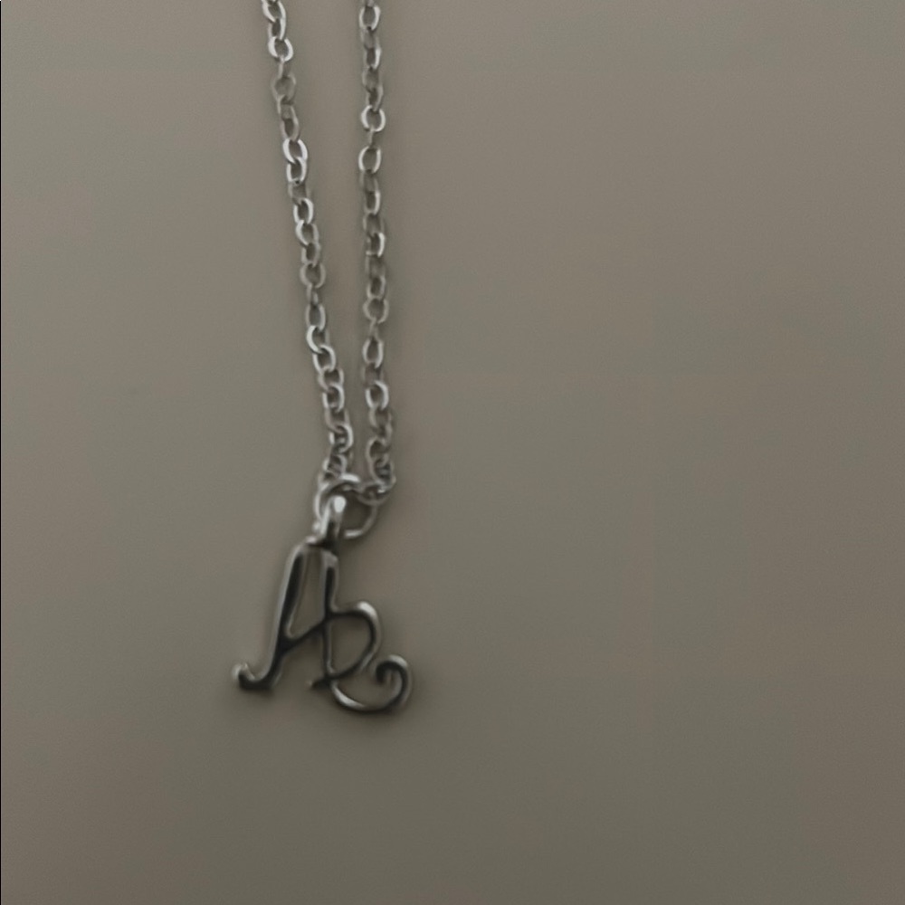 Elegant Silver A Initial Necklace